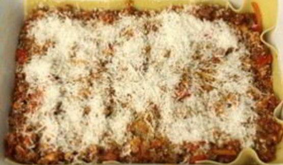 лазанья с мясом и овощами