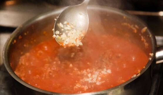 лазанья с овощами и фаршем