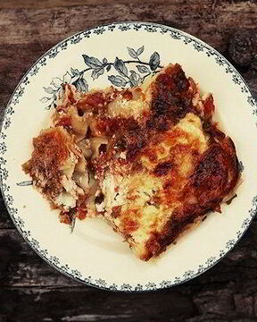 Лазанья с овощами и творогом