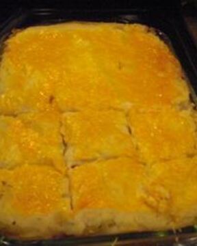 Лазанья с сыром и картофельным пюре