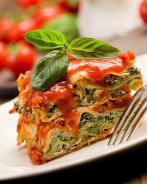 Лазанья со шпинатом и рикоттой