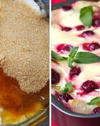 Вишнево-творожная лазанья