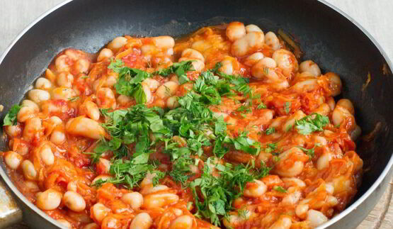 макароны с фасолью