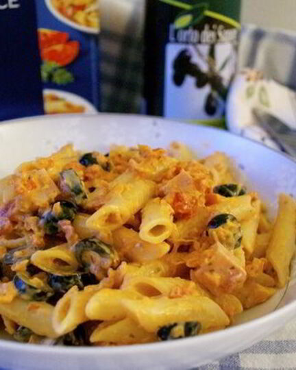 Рецепт пасты с двойным соусом