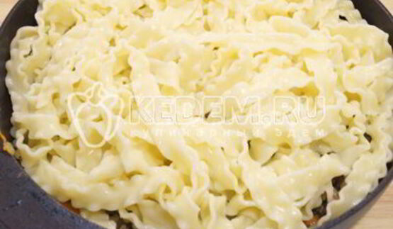 паста с фаршем и стручковой фасолью