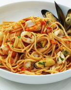 Паста с мидиями в сливках