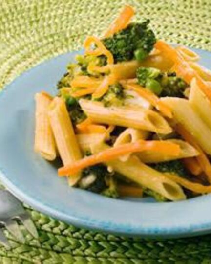 Рецепт пасты с овощами в сливочном соусе