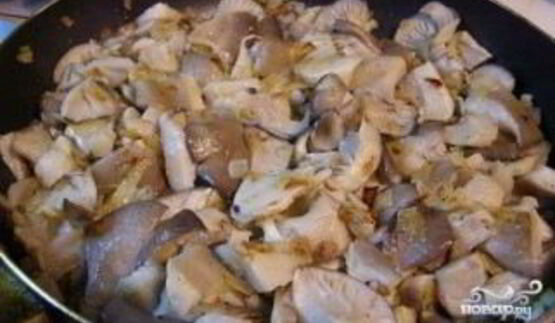 паста с вешенками в сливочном соусе