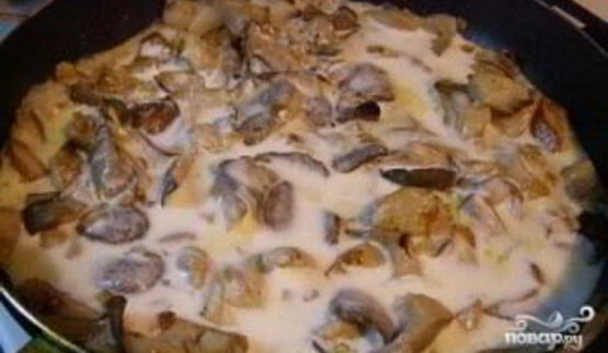 паста с вешенками в сливочном соусе