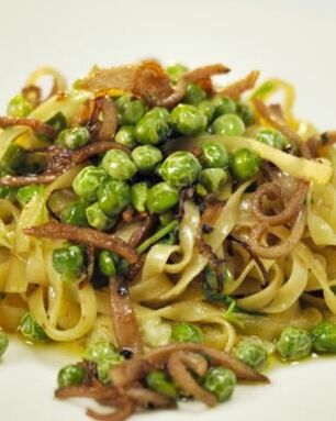 Паста тальятелле с рубцом