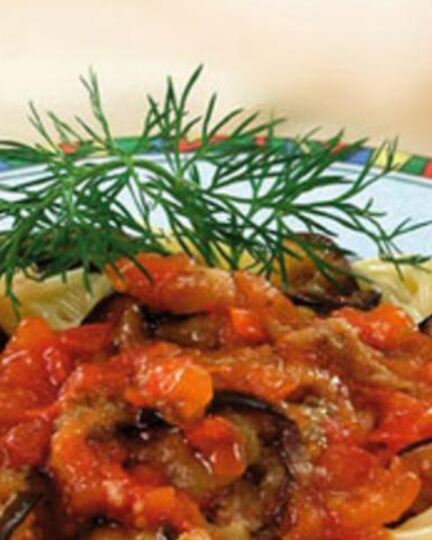 Рецепт спагетти с баклажанами