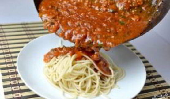 спагетти с мясом