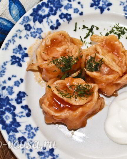 Рецепт мантов на сковороде