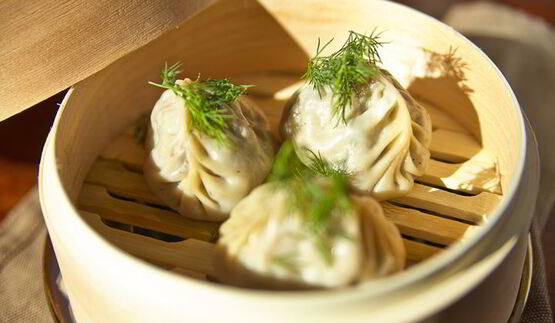 манты с грибами