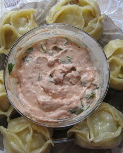 Рецепт мантов с картошкой и салом