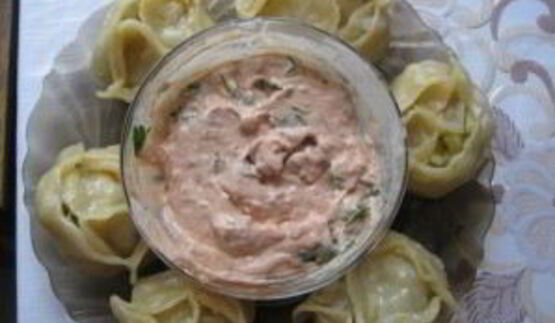 манты с картошкой и салом