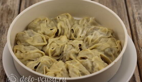 манты с мясом