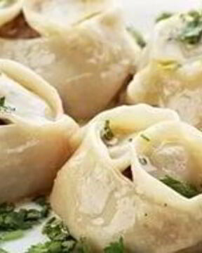 Манты в пароварке с картошкой и мясом