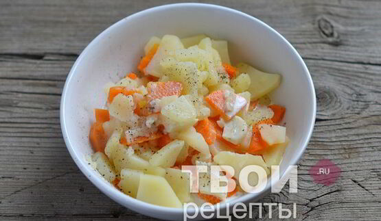 морковно-картофельное пюре с сыром