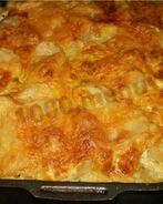 Картошка по-французски с фаршем в духовке