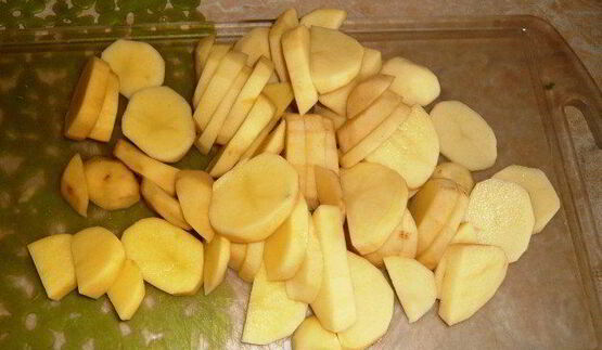 картошка по-французски с курицей