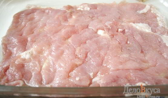 мясо по-французски из свинины с грибами