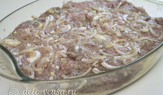 мясо по-французски с картофелем