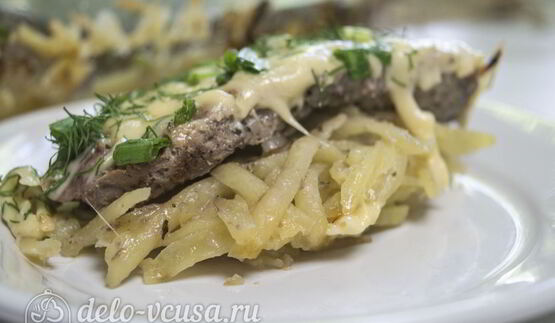 мясо по-французски с картофелем