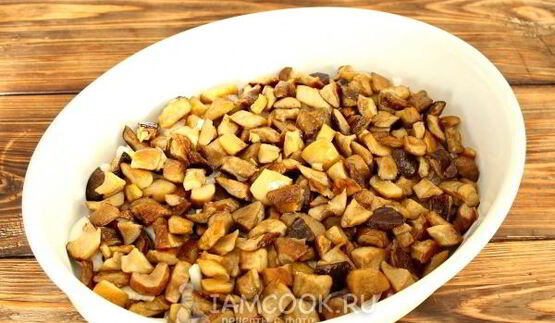 мясо по-французски с картошкой и грибами