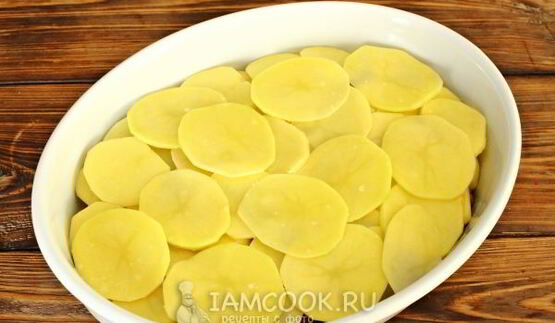 мясо по-французски с картошкой и грибами