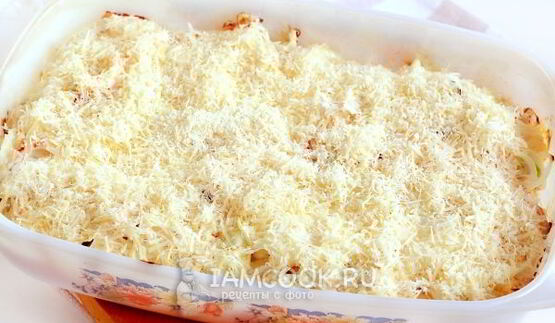 мясо по-французски с курицей и картошкой