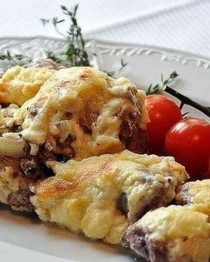 Рецепт мяса по-французски со сливками и пармезаном