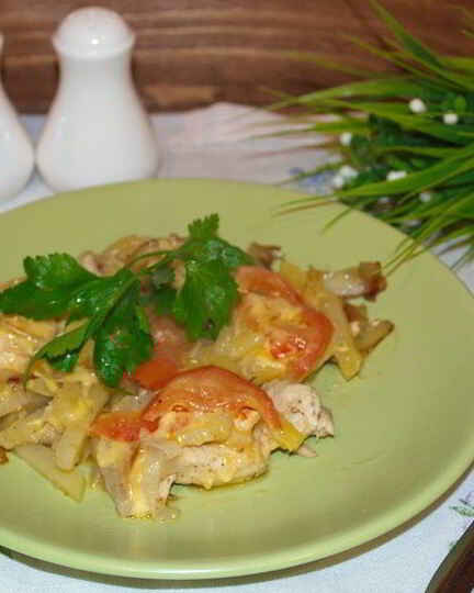 Рецепт мяса по-французски в сковороде