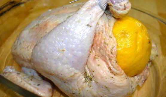 фаршированная курица в духовке