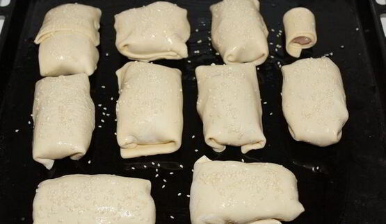 фаршированные куриные грудки в слоеном тесте