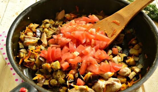 индейка с баклажанами