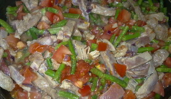 индейка с овощами