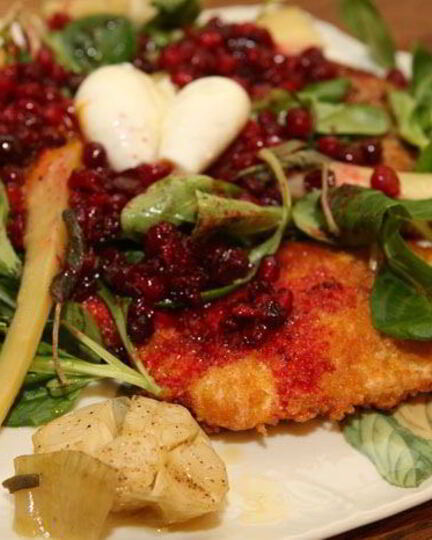 Рецепт индейки с пастернаком и клюквенным соусом