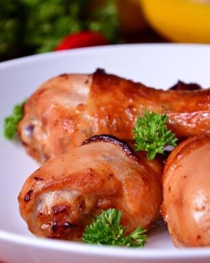 Куриные голени в горчично-медовом маринаде