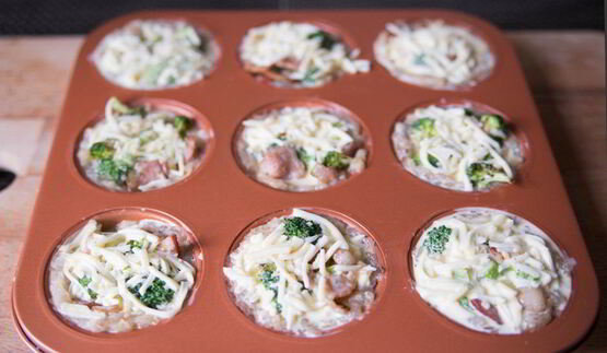 куриные корзиночки с брокколи