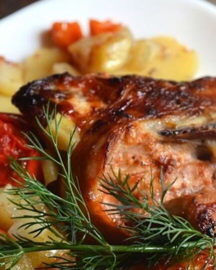 Рецепт куриных спинок с картошкой