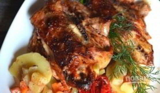 куриные спинки с картошкой