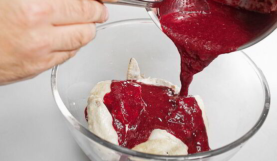 курица с ежевикой