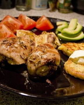 Курица с лимоном и тимьяном