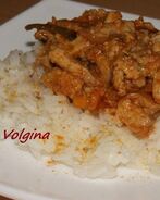 Мясо в кляре с овощами