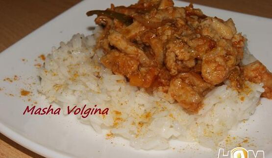 мясо в кляре с овощами