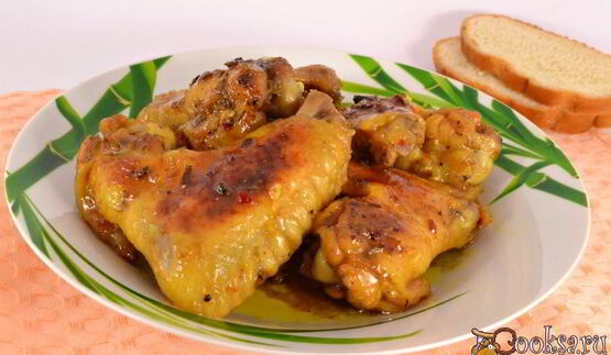 острые куриные крылышки запеченные с карри и медом в мультиварке