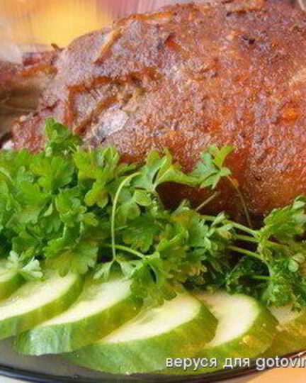 Рецепт рульки запеченой в горчице