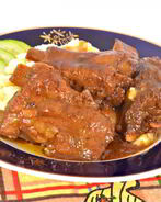 Свиные ребрышки в соево-апельсиновом маринаде на сковороде