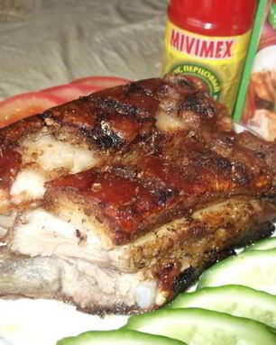 Запеченая свиная грудинка Крокодил